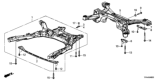 Diagram for Honda CR-V Hybrid Rear Crossmember - 50300-TPG-A51