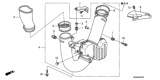 Diagram for Honda Accord Air Filter Box - 17246-RCA-A10