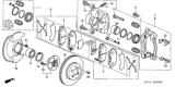 Diagram for 2007 Honda Element Brake Pad Set - 45022-SCV-A01