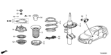 Diagram for Honda Civic Coil Spring Insulator - 51722-TGH-A01
