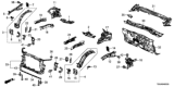 Diagram for Honda Radiator Support - 71410-TBA-A21