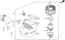 Diagram for 1984 Honda Civic Blower Motor Resistor - 39473-SB2-305