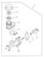 Diagram for 1999 Honda Passport Clutch Master Cylinder - 8-97213-036-1