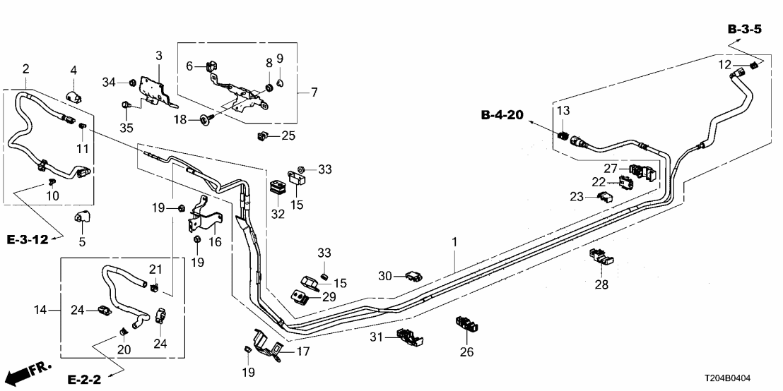 Honda 17763-T20-A00 STAY C, FUEL PIPE