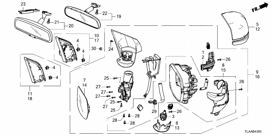 Honda 76251-T0A-A11YR CAP, L- *R569M* Honda 76251-T0A-A11YR CAP, L- *R569M*