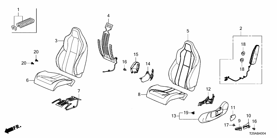 Honda 81534-T38-A21 HEATER, L- FR