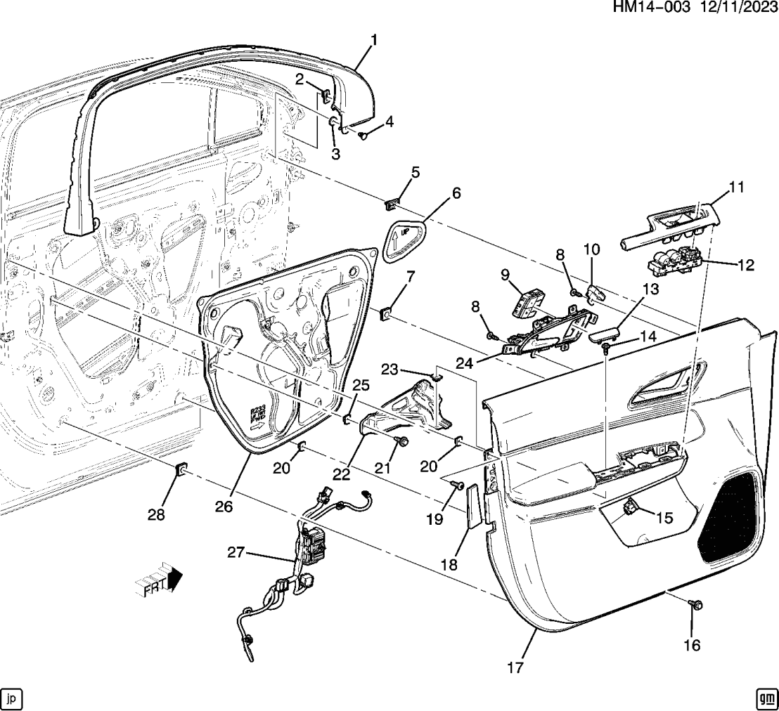 Honda 85059996 TRIM, L- FR- *103H*