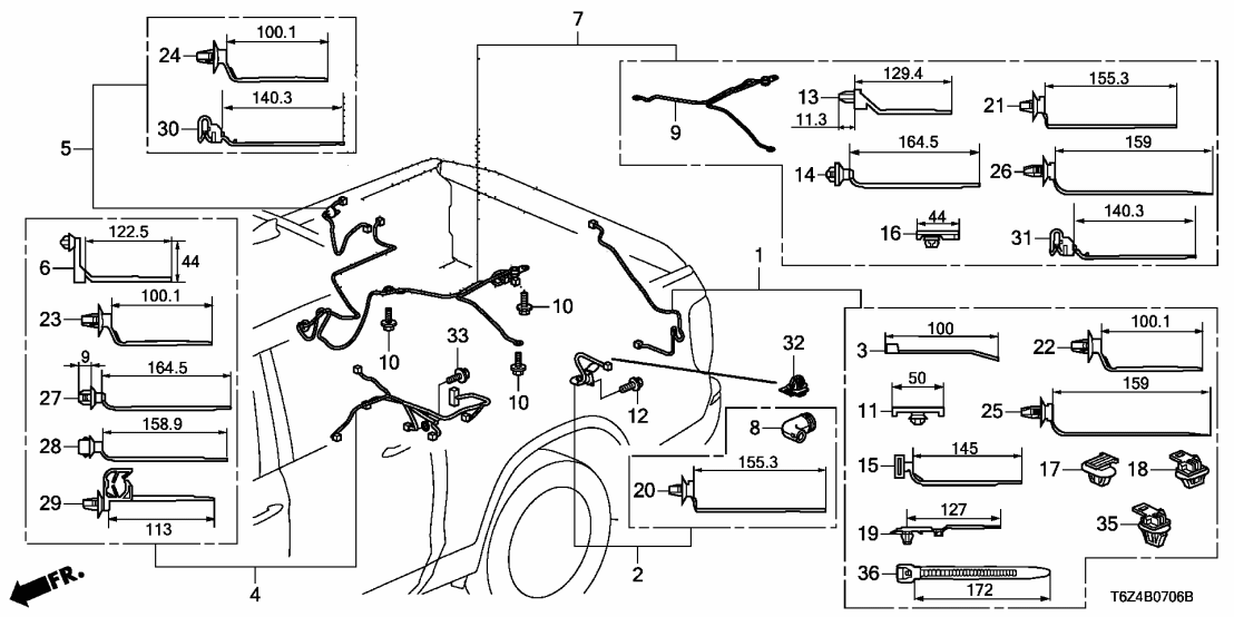 32109-T6Z-A20 Honda HARN, TAILGATE