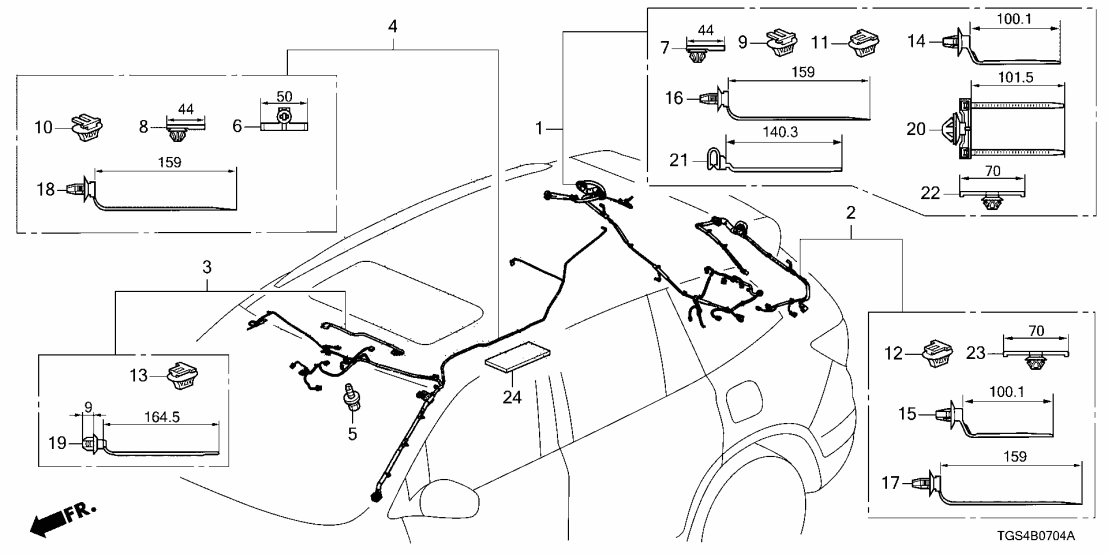Honda 32155-TGS-A00 SUB-WIRE