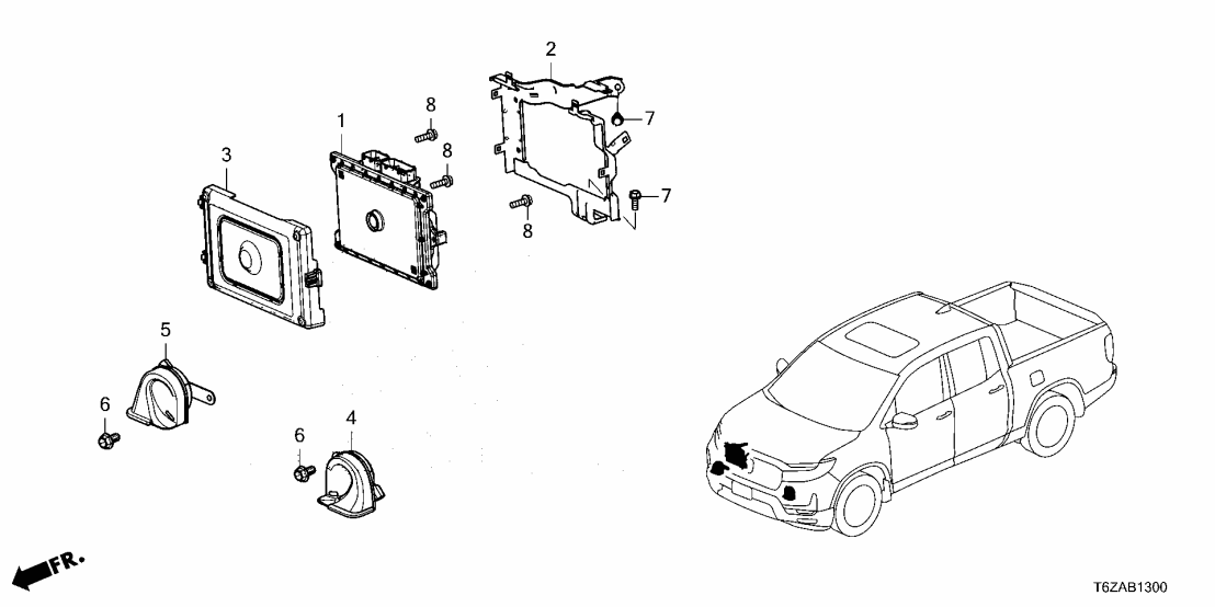Honda 37820-5MJ-CB1 CONT MOD, POWERTRAIN