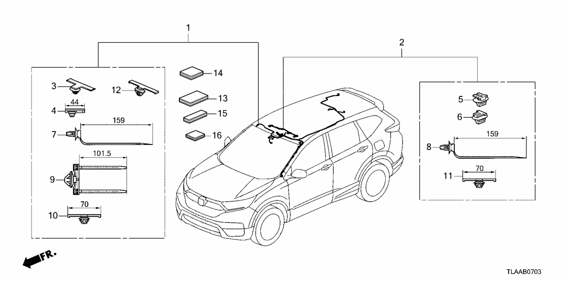 Honda 32155-TLA-C11 HARN, INTERIOR 32155-TLA-C11 Honda HARN, INTERIOR