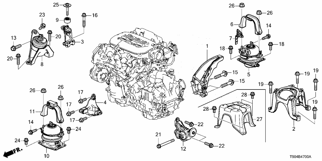 90170-TYA-A00 Honda BOLT, FLANGE (10X35)