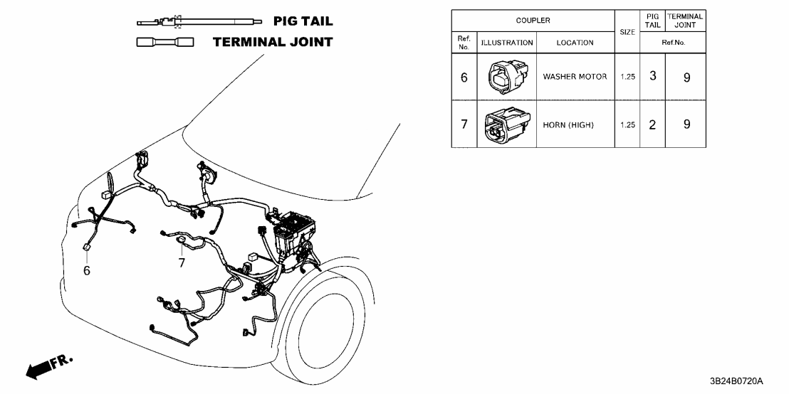 04321-T6A-309 Honda CONNECTOR (12P 060F)