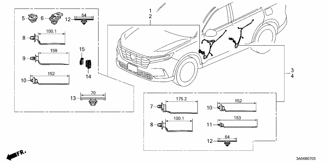 Honda 32751-3A0-A00 HARN, DRIVER DOOR 32751-3A0-A00 Honda HARN, DRIVER DOOR