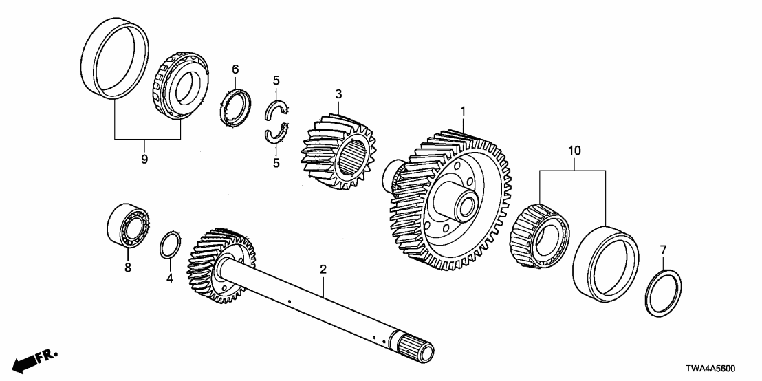 23230-6D3-J00 Honda SHAFT, GENERATOR