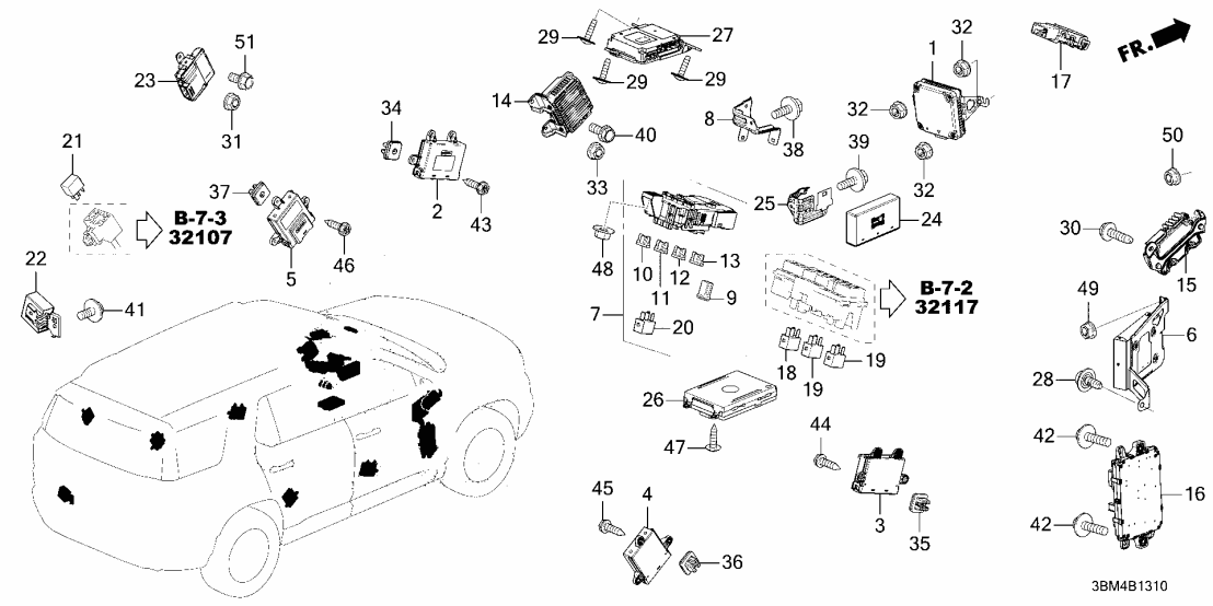 Honda 38200-3BM-A11 BOX ASSY-, FUSE