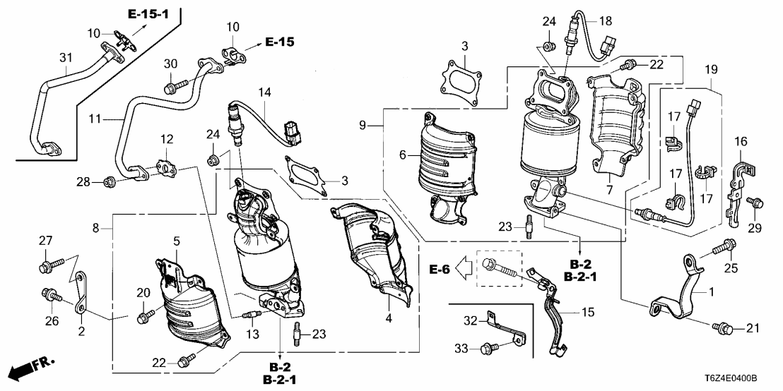 Honda 18280-5MJ-A10 CONVERTER ASSY-, RR