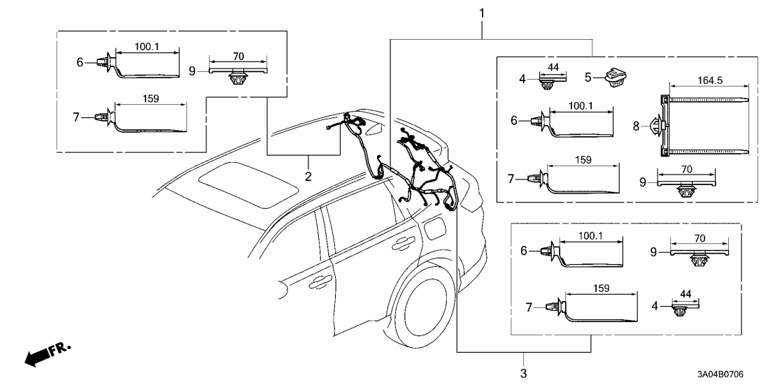 32129-3A0-A10 Honda SUB-WIRE, L