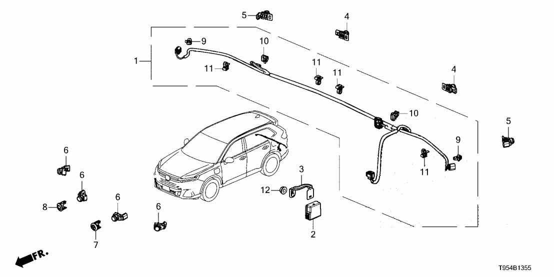 Honda 39670-T95-A02 SENSOR UNIT, PARKING