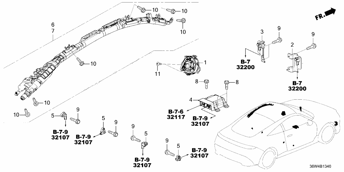 Honda 77960-36W-A53 SRS UNIT