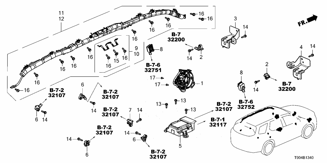 77975-3N0-S21 Honda SENSOR ASSY