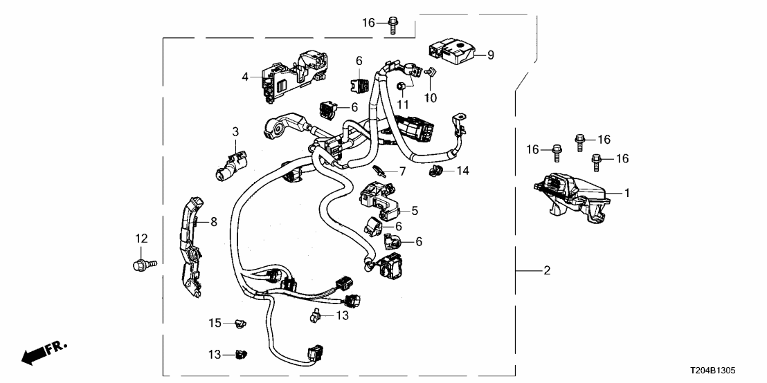 28158-65H-300 Honda HOLDER, CORR L (10)