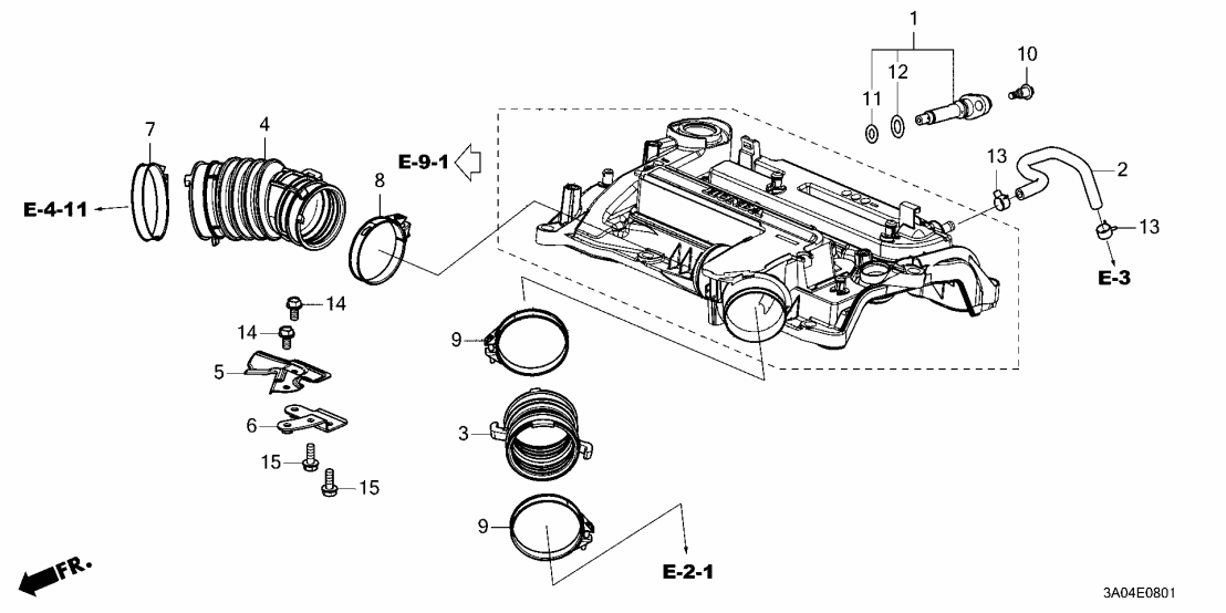Honda 17131-64A-A01 TUBE, PCV