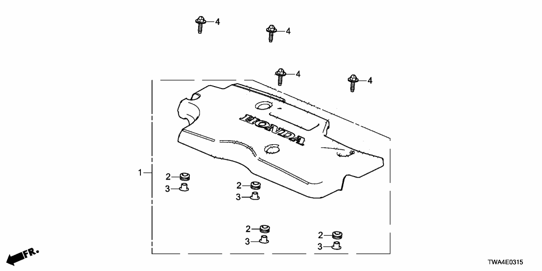 Honda 12500-6C1-J00 COVER COMP, ENGINE