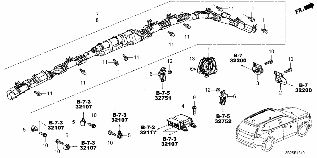 Honda 77960-3D4-A91 UNIT ASSY-, SRS Honda 77960-3D4-A91 UNIT ASSY-, SRS