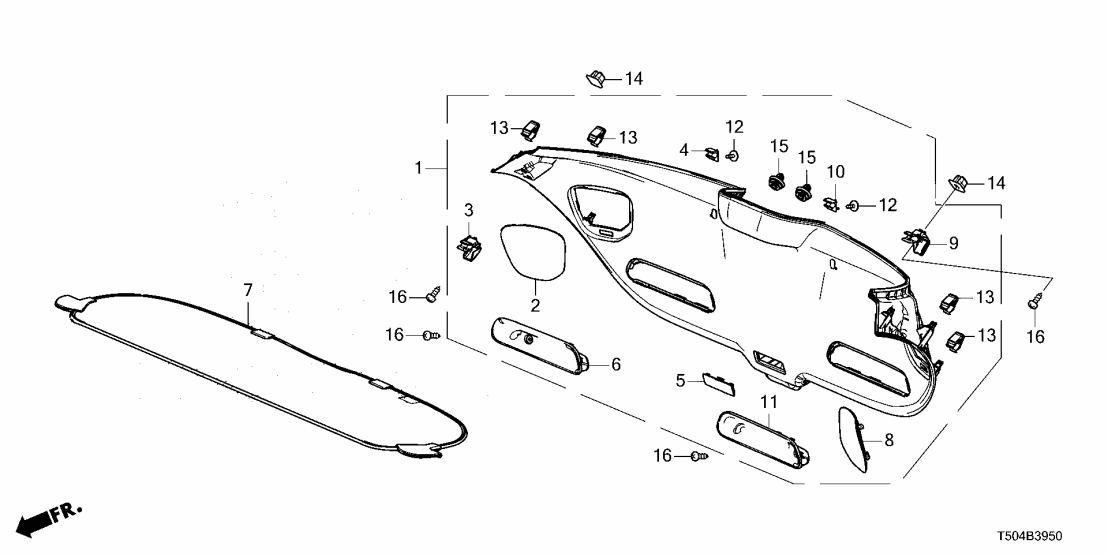 Honda 84431-T43-J01ZA GARNISH *NH900L*