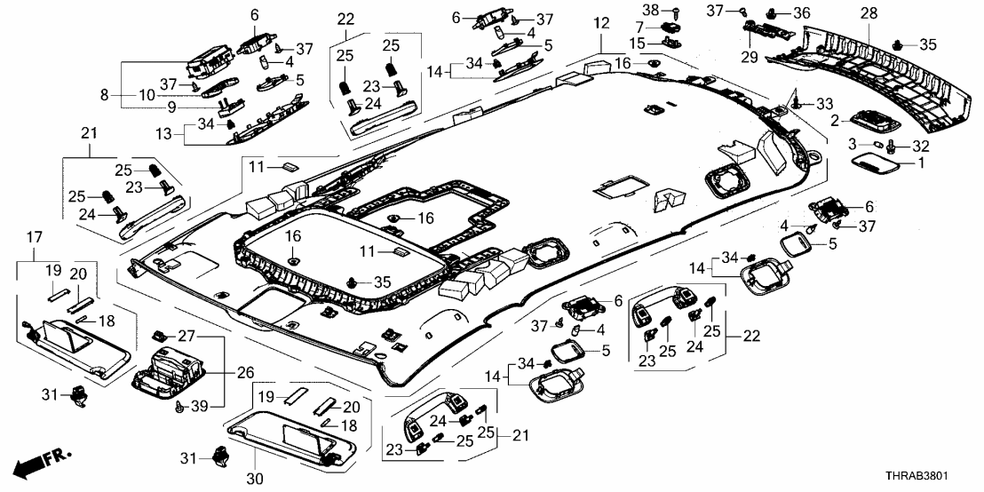 Honda 83203-THR-A01ZC BEZEL ASSY- *NH900L*