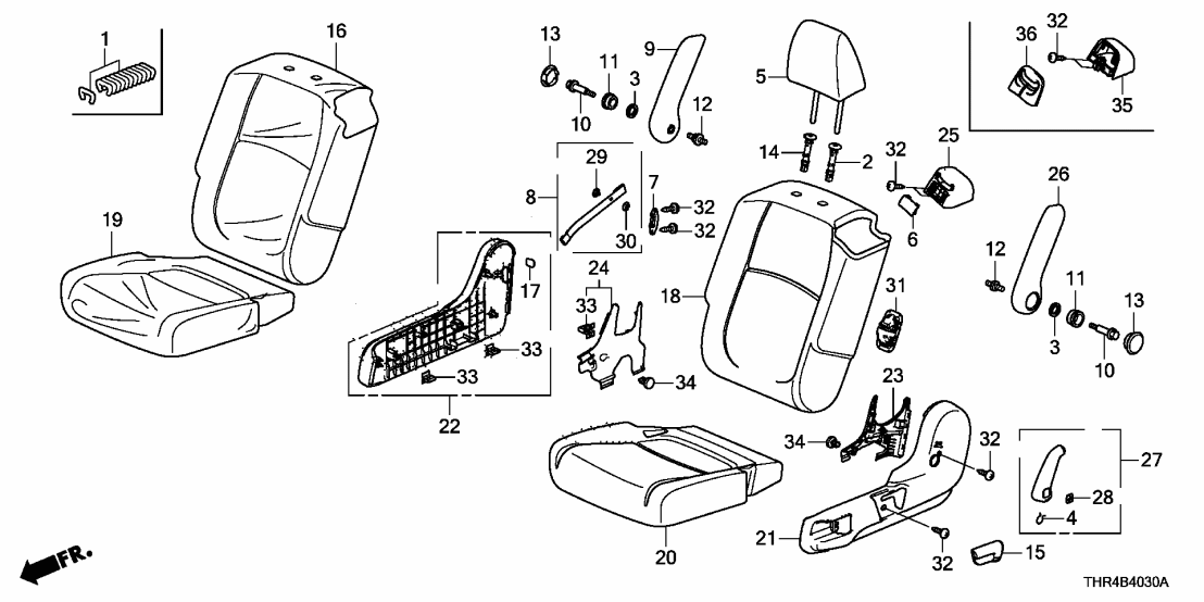 Honda 81380-THR-L42ZE ARMREST, R- *R183L*