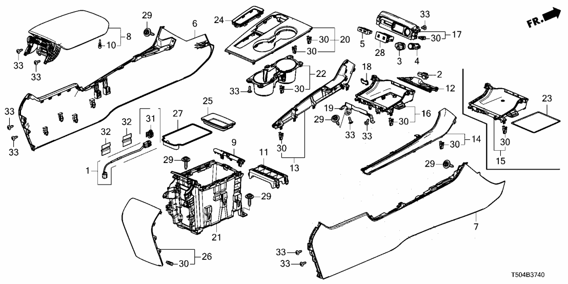 Honda 83405-T61-A21ZA ARMREST *NH585L* Honda 83405-T61-A21ZA ARMREST *NH585L*