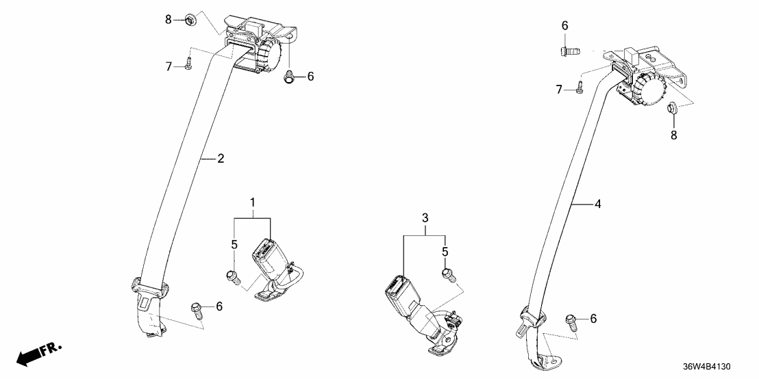 04826-36W-A00ZA Honda BUCKLE SET L*NH900L*