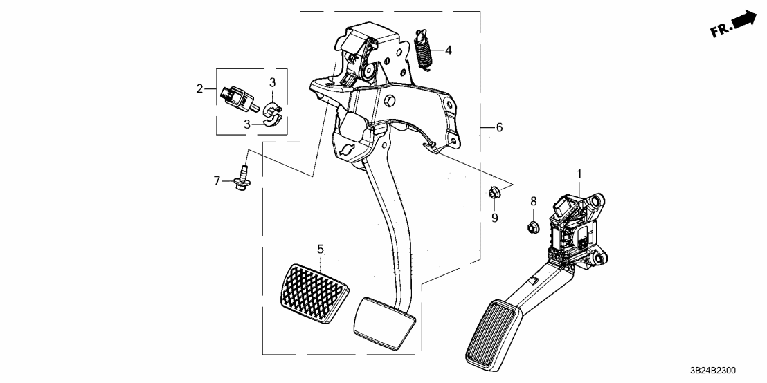 Honda 46530-3D4-A51 SPRING, PEDAL RETURN