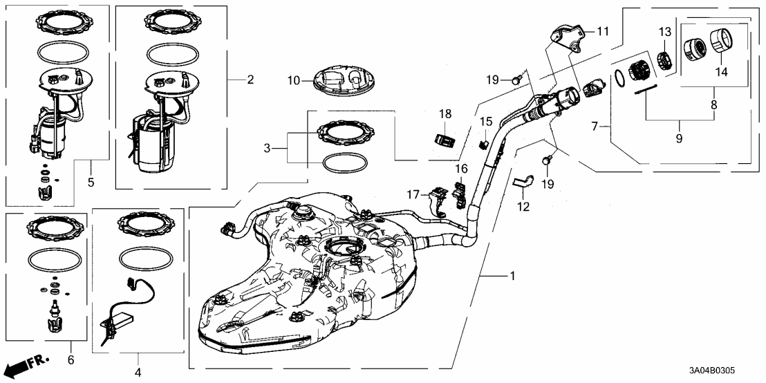Honda 17045-3BH-A00 MOD SET, FUEL PUMP Honda 17045-3BH-A00 MOD SET, FUEL PUMP