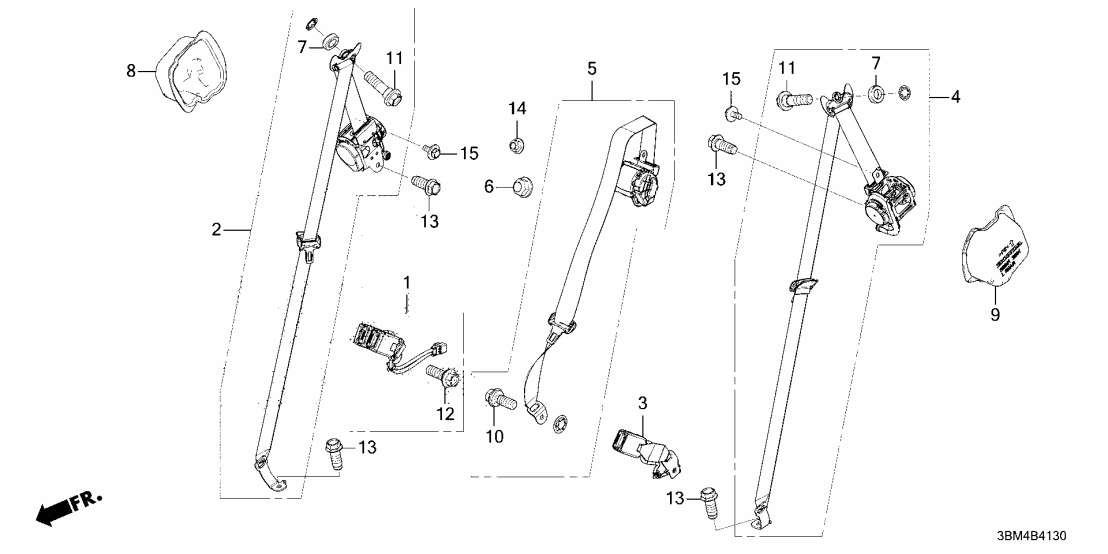Honda 82891-3BM-A00 PROTECTOR, L- RR 82891-3BM-A00 Honda PROTECTOR, L- RR