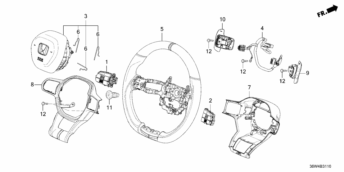 Honda 78501-36W-N10ZC GRIP COMP *B214L*