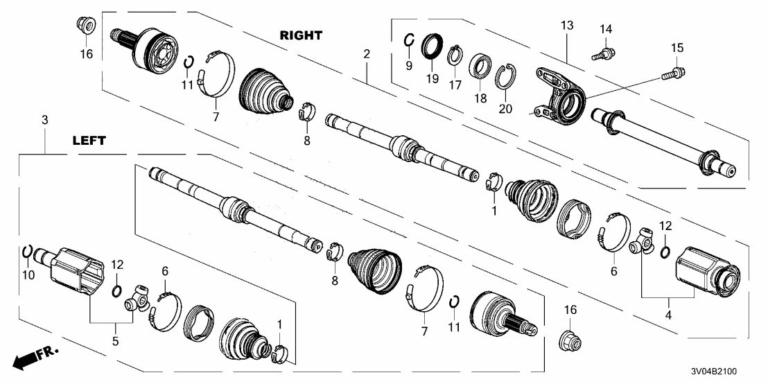44318-3W0-A01 Honda BAND