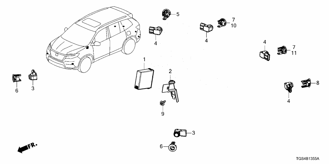 39670-TGS-A21 Honda SENSOR UNIT, PARKING