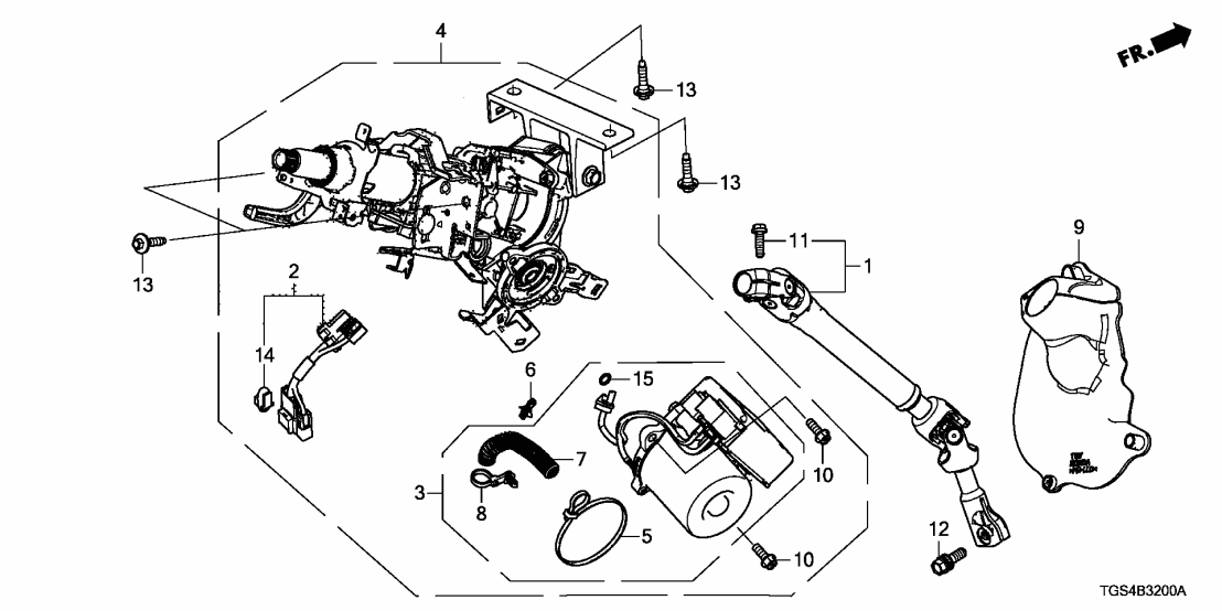 Honda 53282-TGS-A60 COLUMN, STEERING