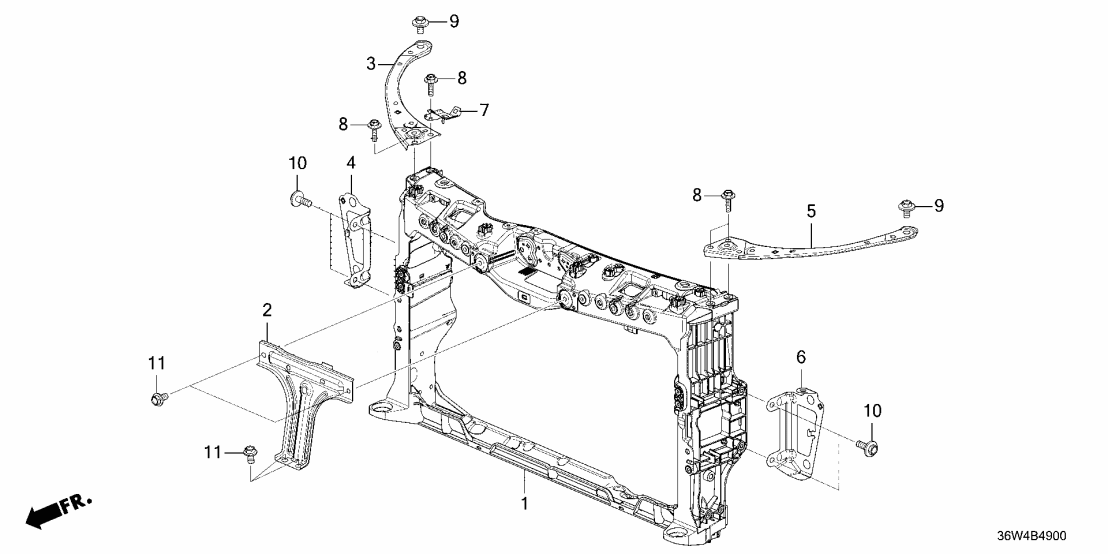 Honda 71411-36W-003 BULKHEAD, FR