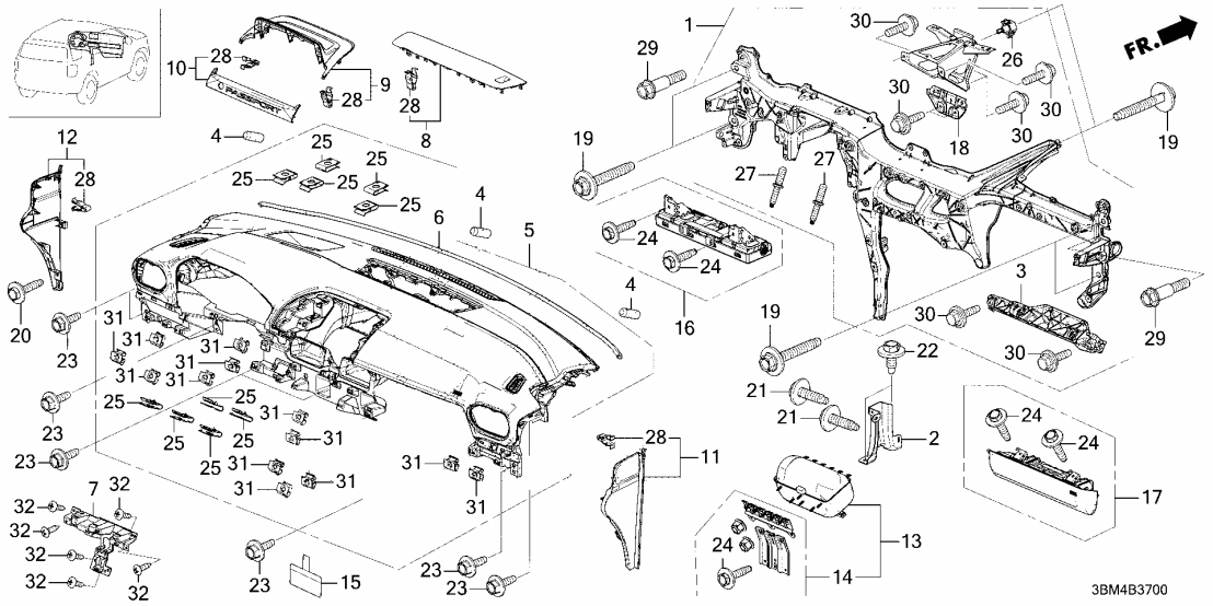 61300-3BM-A01 Honda BEAM