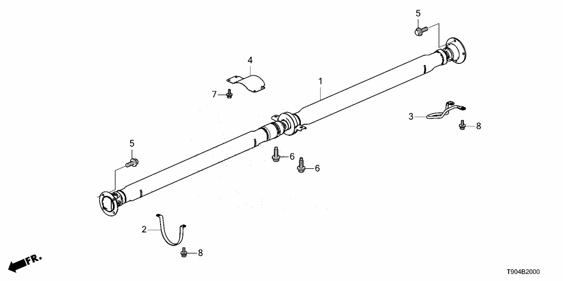90113-TYA-A00 Honda BOLT, FLANGE (10X25)