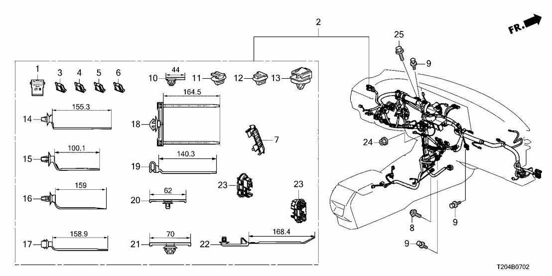 Honda 32117-T56-A00 WIRE HARN INST