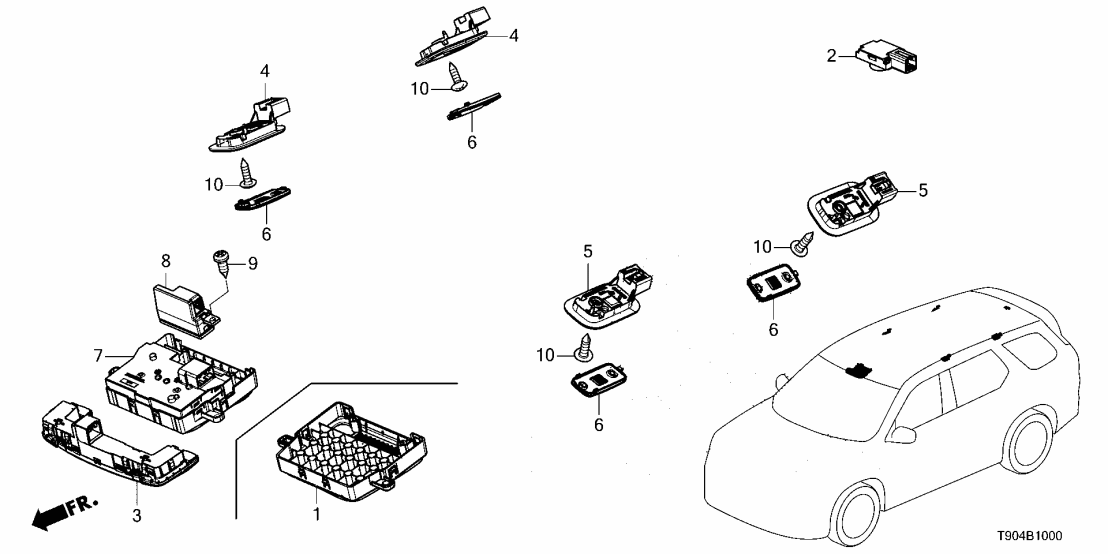 Honda 34400-T91-A01 LIGHT ASSY-, FR- MAP