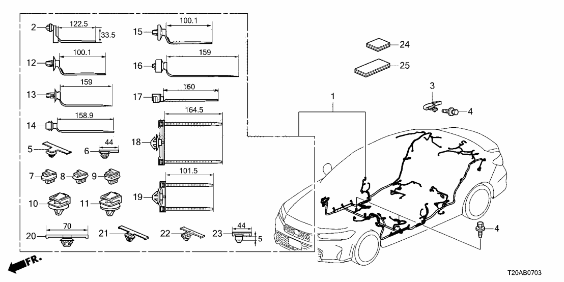Honda 32107-T38-A00 WIRE HARNESS, FLOOR