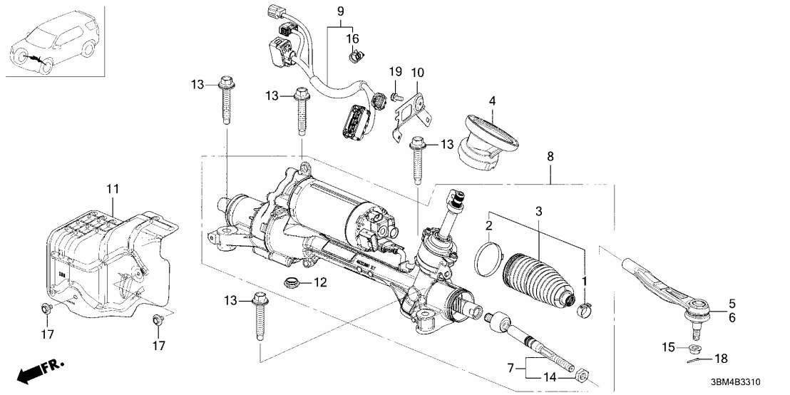Honda 53620-3BM-A13 G/BOX, STEERING Honda 53620-3BM-A13 G/BOX, STEERING