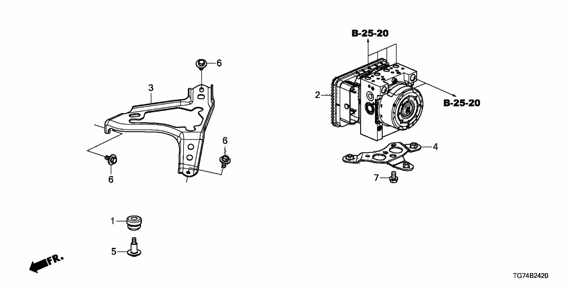 Honda 57111-TG7-A91 SET, MODULATOR ASSY 57111-TG7-A91 Honda SET, MODULATOR ASSY