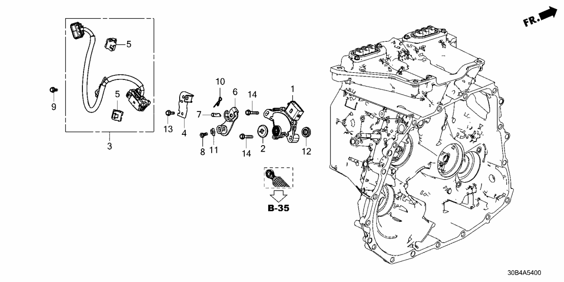 Honda 28971-6MR-000 STAY COMP B 28971-6MR-000 Honda STAY COMP B